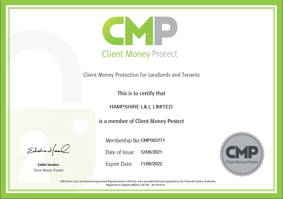Client Money Protect certificate